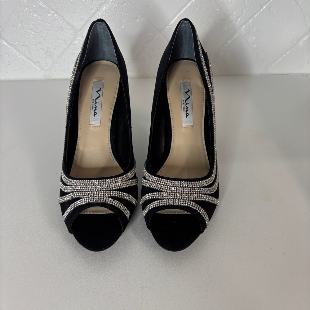 MIA Elegant Black and Silver Heels